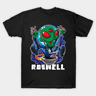 Roswell Alien UFO with Handlebars T-Shirt